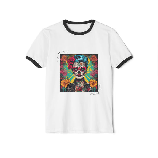 Punk Sugar Skull Ringer Tee