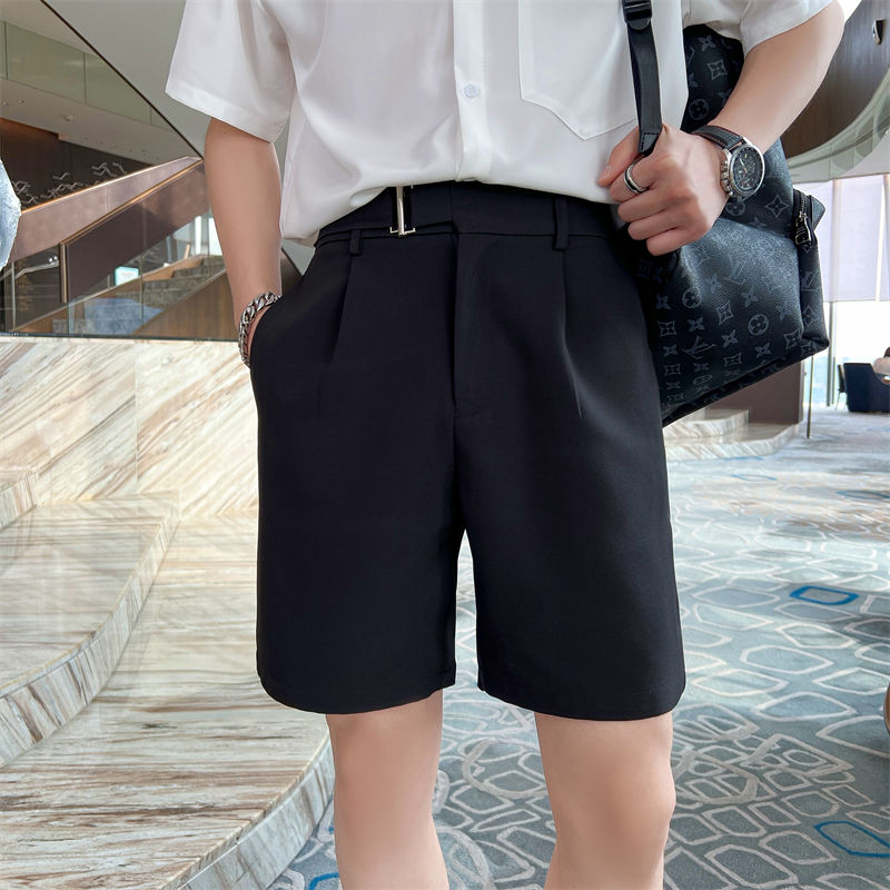 Straight Fit Suit Shorts