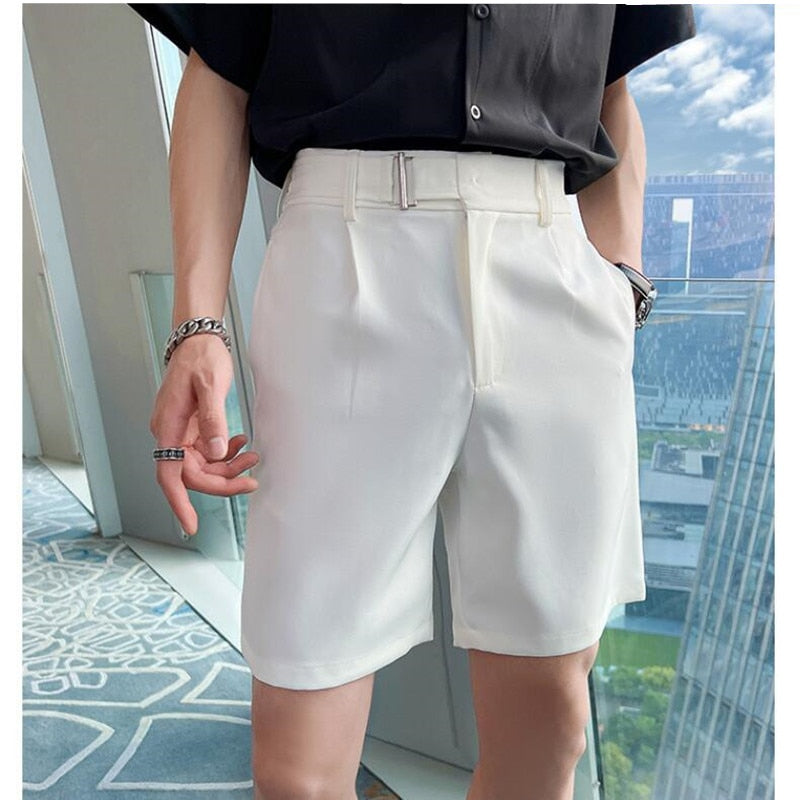 Straight Fit Suit Shorts